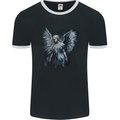 Gothic Guardian Angel Fantasy Goth Mens Ringer T-Shirt FotL Black/White