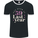 Funny 60th Birthday 59 is So Last Year Mens Ringer T-Shirt FotL Black/White