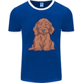 A Dachshund Puppy Dog Mens Ringer T-Shirt FotL Royal Blue/White