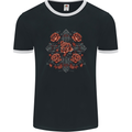 A Cross With Roses Mens Ringer T-Shirt FotL Black/White