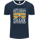 Outswim My Scuba Diving Buddy Funny Diver Mens Ringer T-Shirt FotL Navy Blue/White