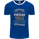 Premium Vintage 58th Birthday 1965 Mens Ringer T-Shirt FotL Royal Blue/White