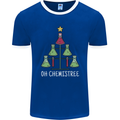 Oh Chemistry Funny Christmas Science Xmas Mens Ringer T-Shirt FotL Royal Blue/White