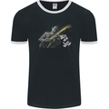 Blues n Jazz Guitar Player Mens Ringer T-Shirt FotL Black/White