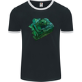 A Polygonal Chameleon Mens Ringer T-Shirt FotL Black/White