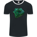A Polygonal Chameleon Mens Ringer T-Shirt FotL Black/White