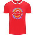 Awesome in My Own Way Different Autistic Mens Ringer T-Shirt FotL Red/White