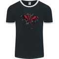 A Climbing Dragon Fantasy Mens Ringer T-Shirt FotL Black/White