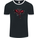 A Climbing Dragon Fantasy Mens Ringer T-Shirt FotL Black/White