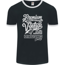Aged to Perfection Vintage 61st Birthday 1962 Mens Ringer T-Shirt FotL Black/White
