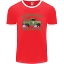 St Patricks Beer Delivery Funny Alcohol Guinness Mens Ringer T-Shirt FotL Red/White