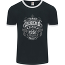 Premium Legend 72nd Birthday 1951 Mens Ringer T-Shirt FotL Black/White