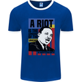 A Riot Martin Luther King Black Lives Matter Mens Ringer T-Shirt Royal Blue/White