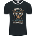 Premium Vintage 54th Birthday 1969 Mens Ringer T-Shirt FotL Black/White