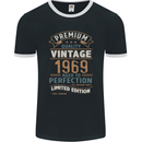 Premium Vintage 54th Birthday 1969 Mens Ringer T-Shirt FotL Black/White