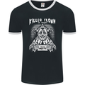 Killer Clown in Town Halloween Mens Ringer T-Shirt FotL Black/White