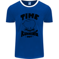 Time Running Out Climate Change Mens Ringer T-Shirt Royal Blue/White