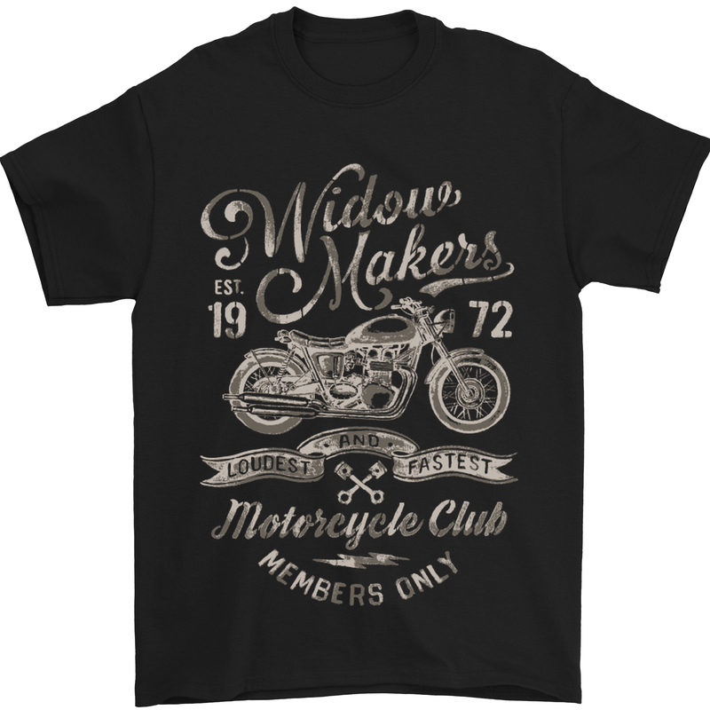 a black t - shirt with a motorcycle on it