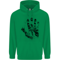 Wilderness Hand Trekking Outdoors Camping Mens 80% Cotton Hoodie Irish Green