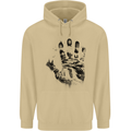 Wilderness Hand Trekking Outdoors Camping Mens 80% Cotton Hoodie Sand