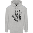 Wilderness Hand Trekking Outdoors Camping Mens 80% Cotton Hoodie Sports Grey