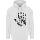 Wilderness Hand Trekking Outdoors Camping Mens 80% Cotton Hoodie White
