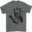 Wilderness Hand Trekking Outdoors Camping Mens T-Shirt 100% Cotton Charcoal