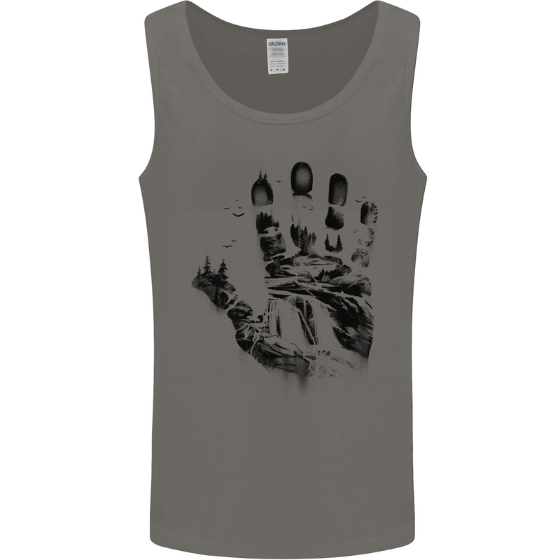 Wilderness Hand Trekking Outdoors Camping Mens Vest Tank Top Charcoal