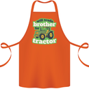 Will Trade Brother For Tractor Farmer Cotton Apron 100% Organic Orange