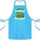 Will Trade Brother For Tractor Farmer Cotton Apron 100% Organic Turquoise