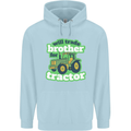 Will Trade Brother For Tractor Farmer Mens 80% Cotton Hoodie Light Blue