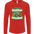 Will Trade Brother For Tractor Farmer Mens Long Sleeve T-Shirt Red