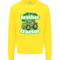 Will Trade Brother For Tractor Farmer Mens Sweatshirt Jumper Yellow