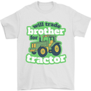 Will Trade Brother For Tractor Farmer Mens T-Shirt 100% Cotton White