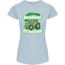 Will Trade Brother For Tractor Farmer Womens Petite Cut T-Shirt Light Blue