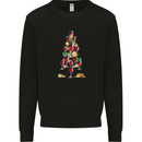 Wine Christmas Tree Xmas Alcohol Funny Mens Sweatshirt Jumper Black