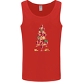 Wine Christmas Tree Xmas Alcohol Funny Mens Vest Tank Top Red