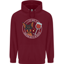 Wine With My Min Pin Dog Miniature Pinscher Childrens Kids Hoodie Maroon