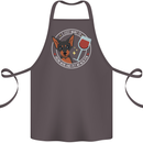 Wine With My Min Pin Dog Miniature Pinscher Cotton Apron 100% Organic Dark Grey