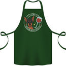 Wine With My Min Pin Dog Miniature Pinscher Cotton Apron 100% Organic Forest Green