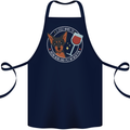 Wine With My Min Pin Dog Miniature Pinscher Cotton Apron 100% Organic Navy Blue