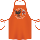 Wine With My Min Pin Dog Miniature Pinscher Cotton Apron 100% Organic Orange