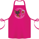Wine With My Min Pin Dog Miniature Pinscher Cotton Apron 100% Organic Pink
