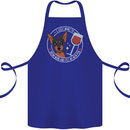 Wine With My Min Pin Dog Miniature Pinscher Cotton Apron 100% Organic Royal Blue