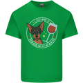 Wine With My Min Pin Dog Miniature Pinscher Kids T-Shirt Childrens Irish Green