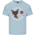 Wine With My Min Pin Dog Miniature Pinscher Kids T-Shirt Childrens Light Blue