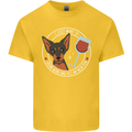 Wine With My Min Pin Dog Miniature Pinscher Kids T-Shirt Childrens Yellow