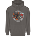 Wine With My Min Pin Dog Miniature Pinscher Mens 80% Cotton Hoodie Charcoal