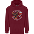 Wine With My Min Pin Dog Miniature Pinscher Mens 80% Cotton Hoodie Maroon
