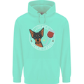 Wine With My Min Pin Dog Miniature Pinscher Mens 80% Cotton Hoodie Peppermint